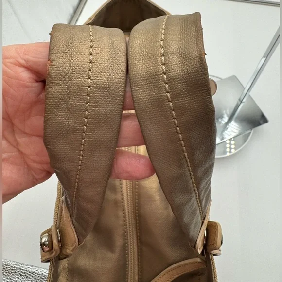 Chanel-Authentic-Paris Biarritz Tote GM Bag Shoulder Coated Canvas Leather Gold. - Picture 9 of 13